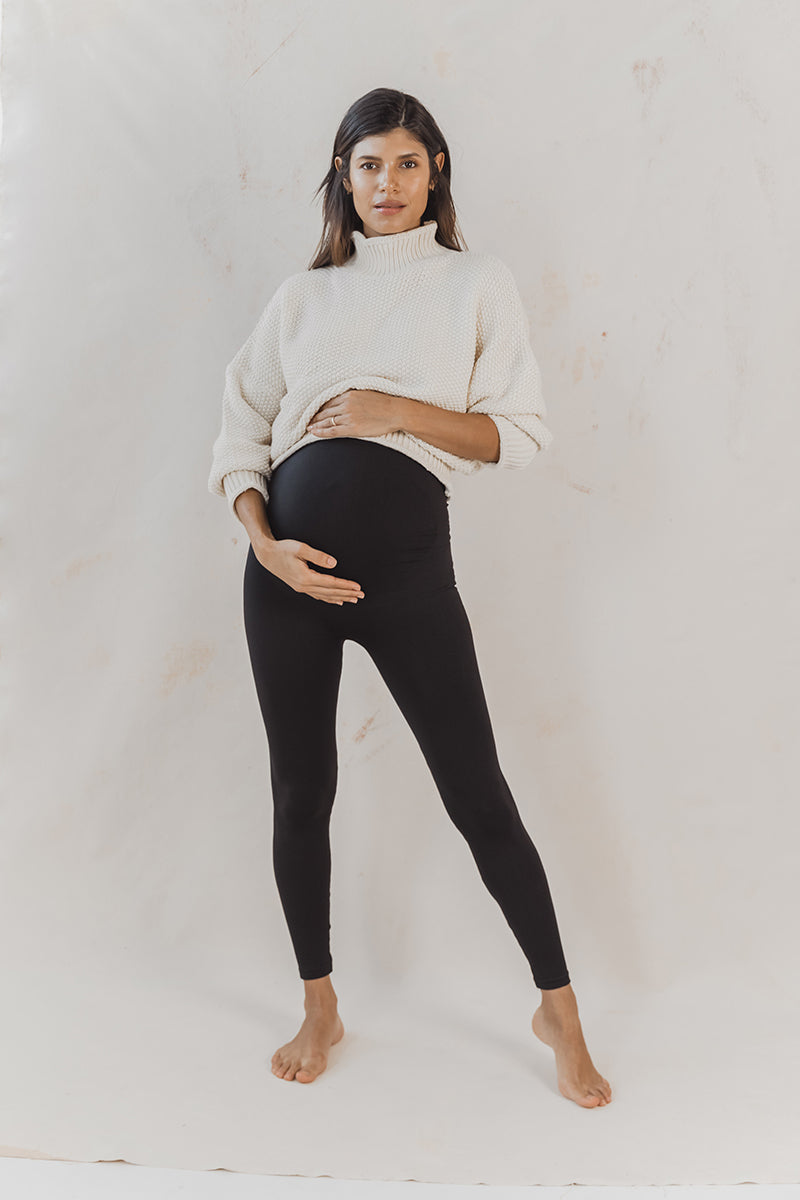 Elastic Maternity Legging Plain Pregnancy Long Pants Soft High Waist  Adjustable Stomach Support Pants Ready Stock 219976