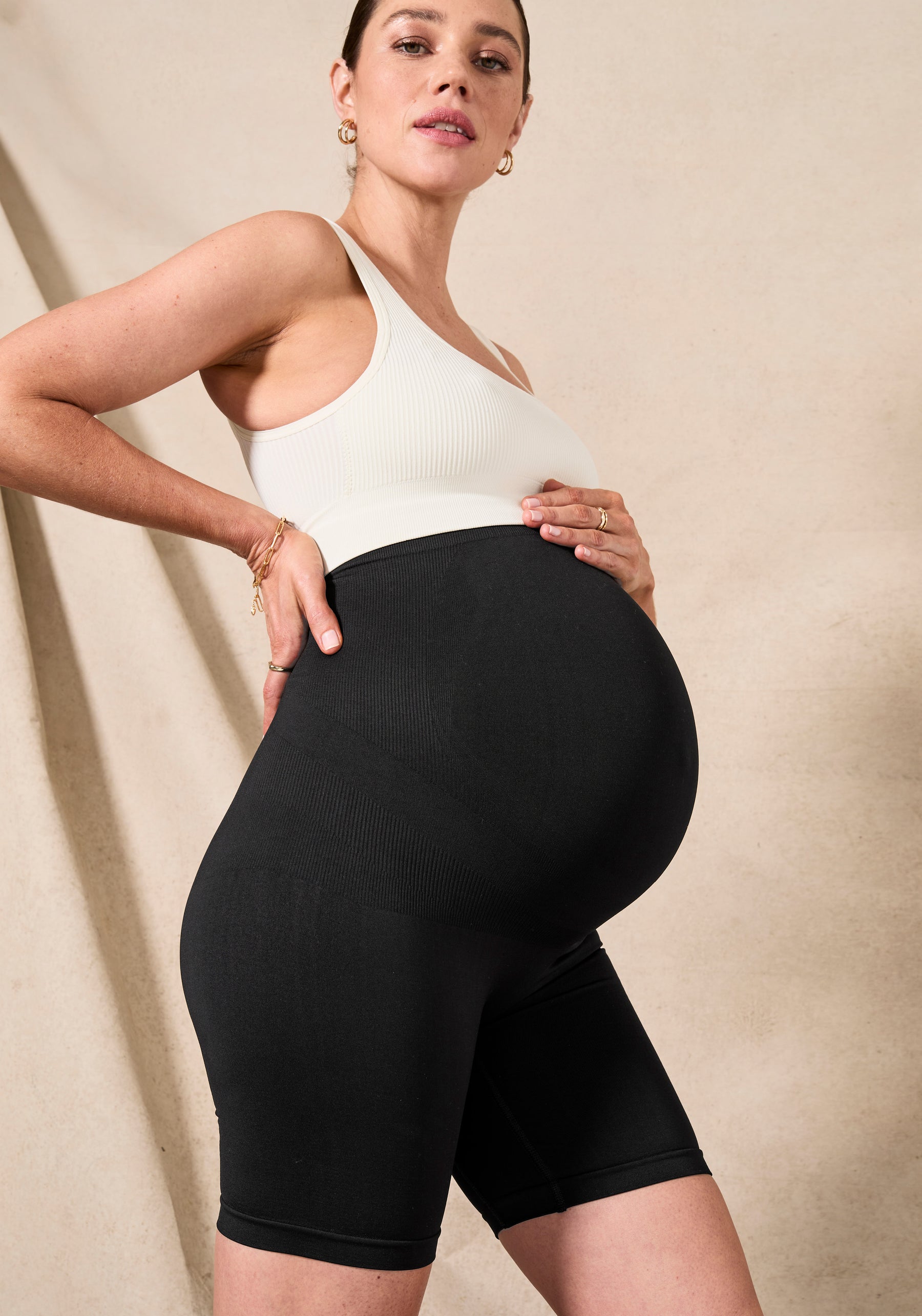 BONVIGOR Maternity Shorts Over The Belly Pregnancy Biker Shorts Workout  Yoga Active Athletic Pregnant Pants Pajama