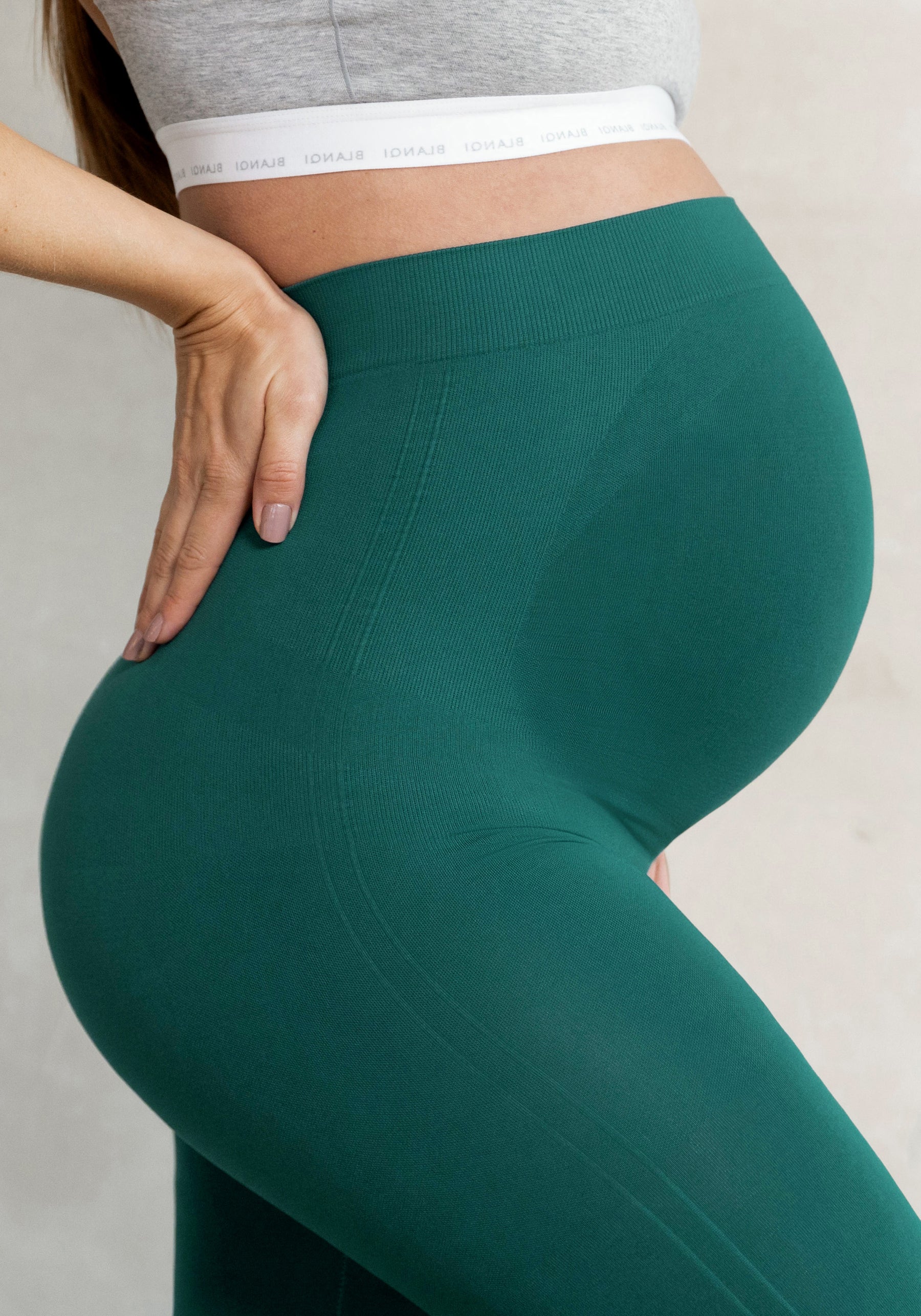 Sleek Pocket-Free Maternity & Postnatal Leggings - Electric Blue