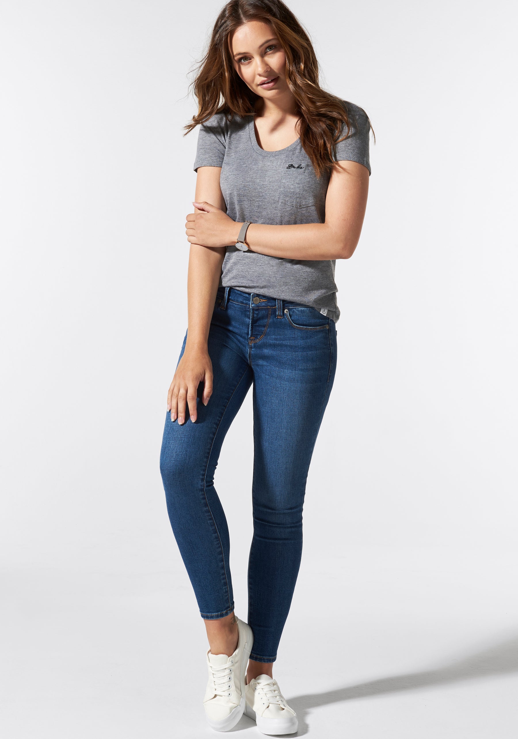 BLANQI Maternity Belly Support Skinny Jeans - Smoke Wash – Mums
