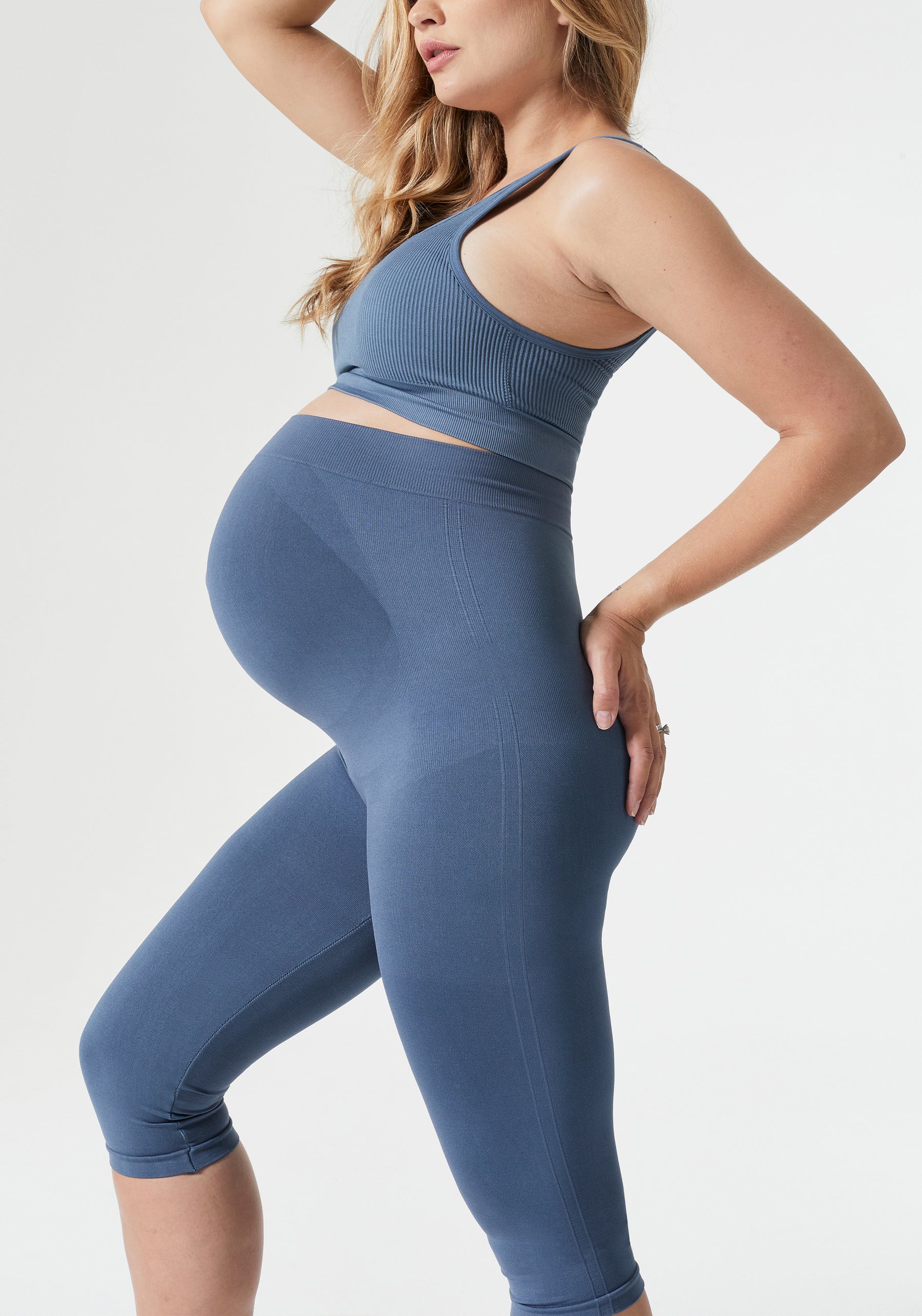 Momsoon Maternity Blue Yoga Pants– MomSoon Maternity