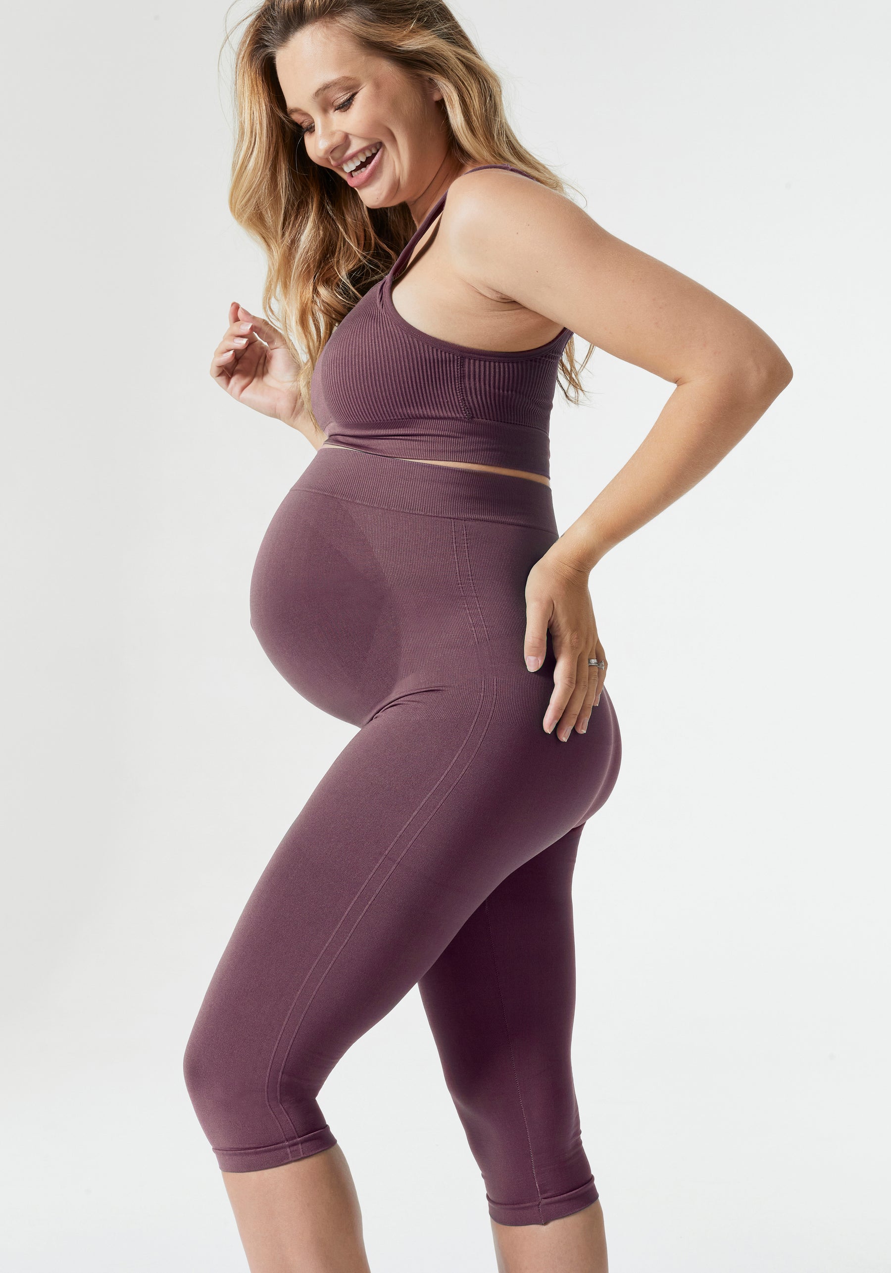 Maternity Belly Support Crop Leggings