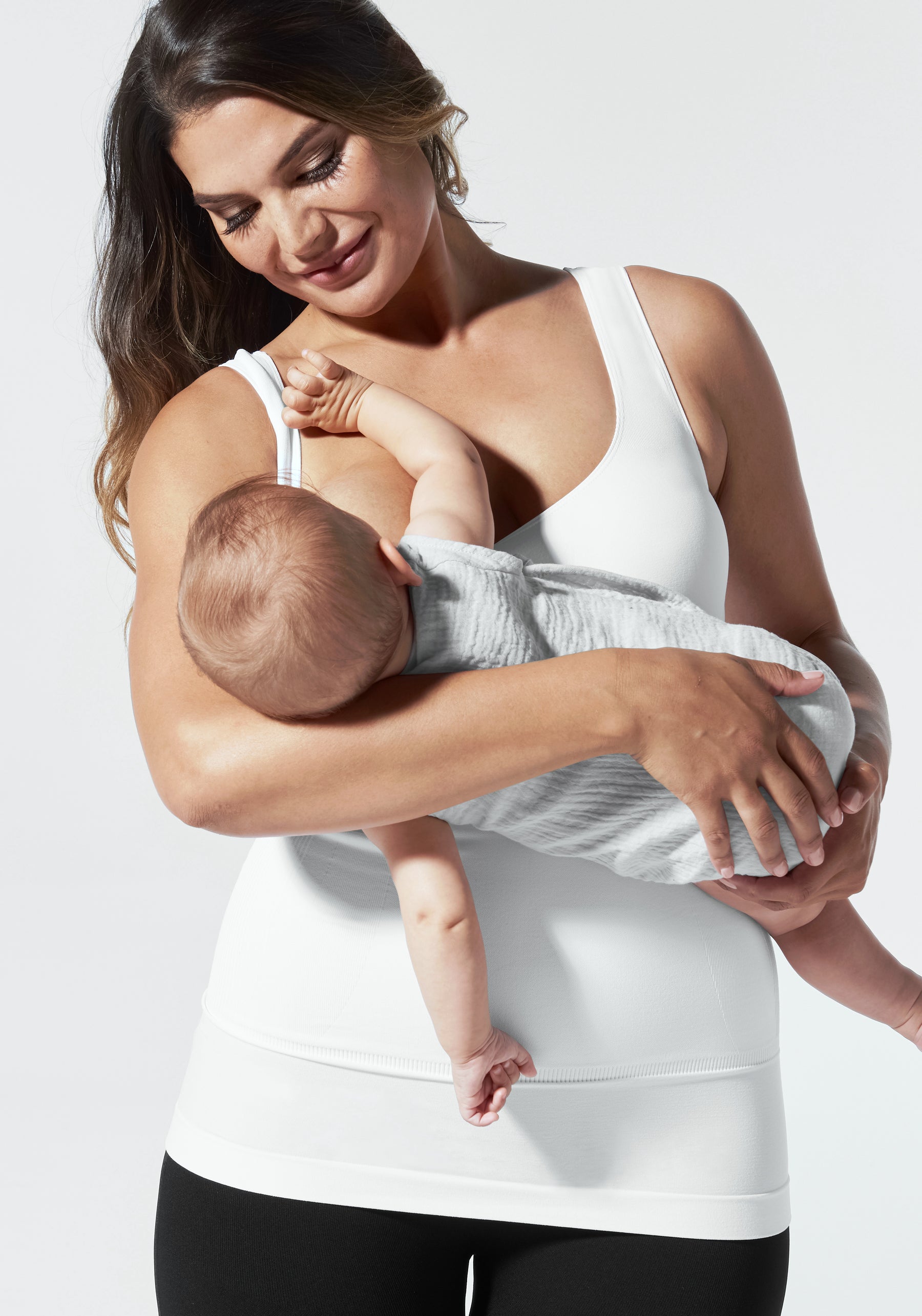 Women Vest Sling Pregnant Breastfeeding Vest Body Shaping Long Sling Lace  Postpartum Nursing Feeding Tank Tops 