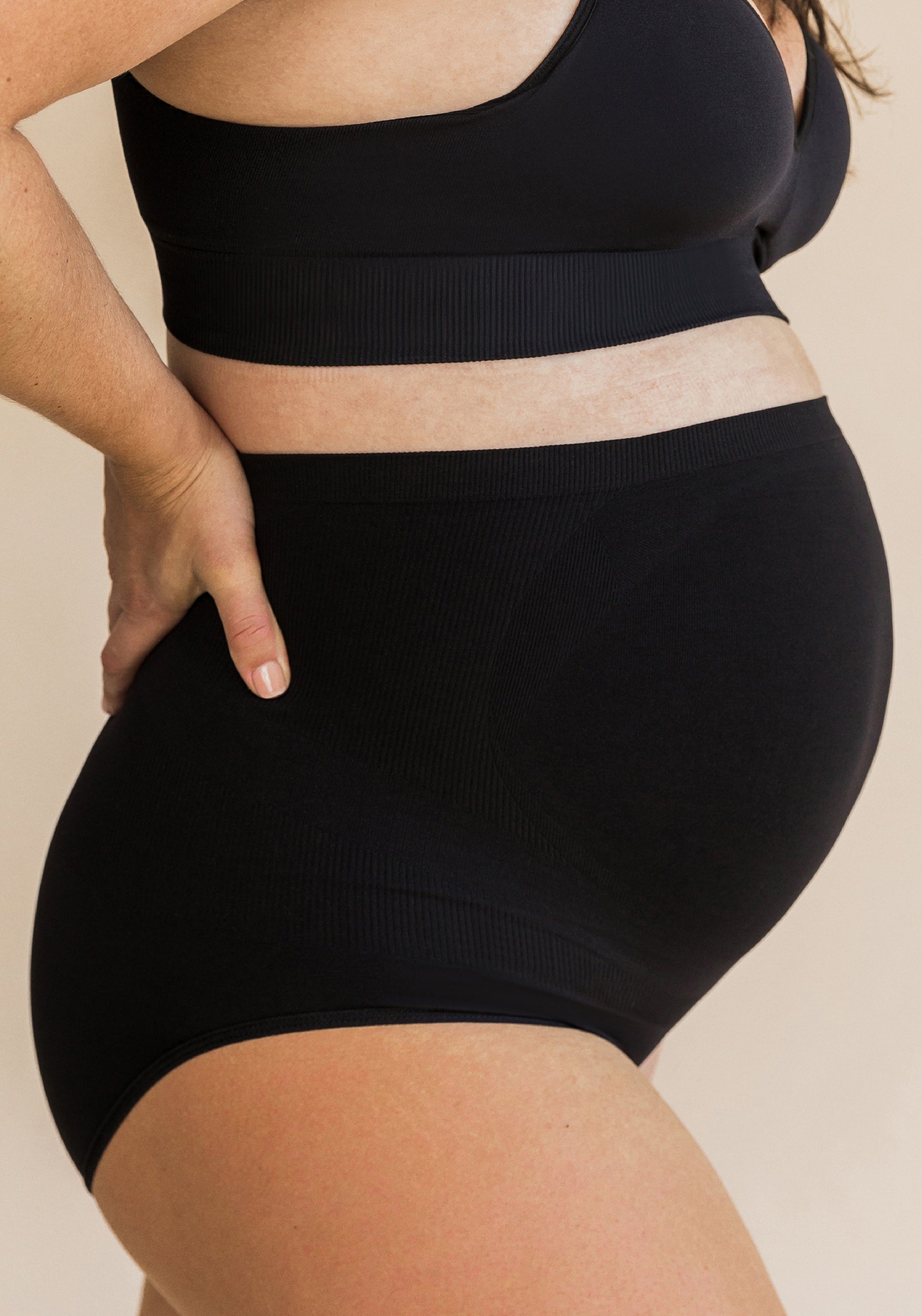 HOFISH Women's Maternity Underwear High Waist Seamless & Supportive  Pregnancy Shapewear Over Bump
